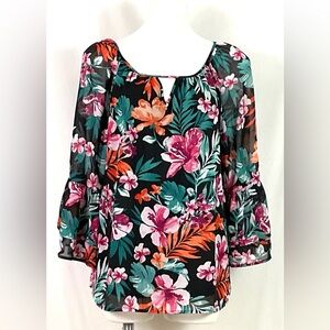 APT 9-floral chiffon blouse – size XL